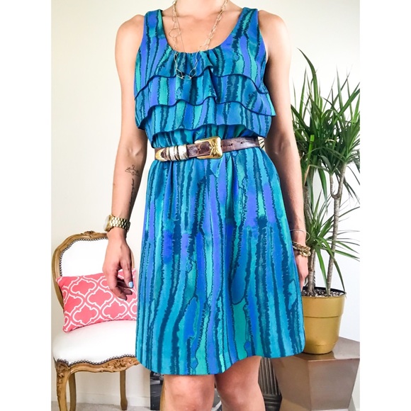 DKNY Tiered Ruffle Dress - Picture 3 of 8